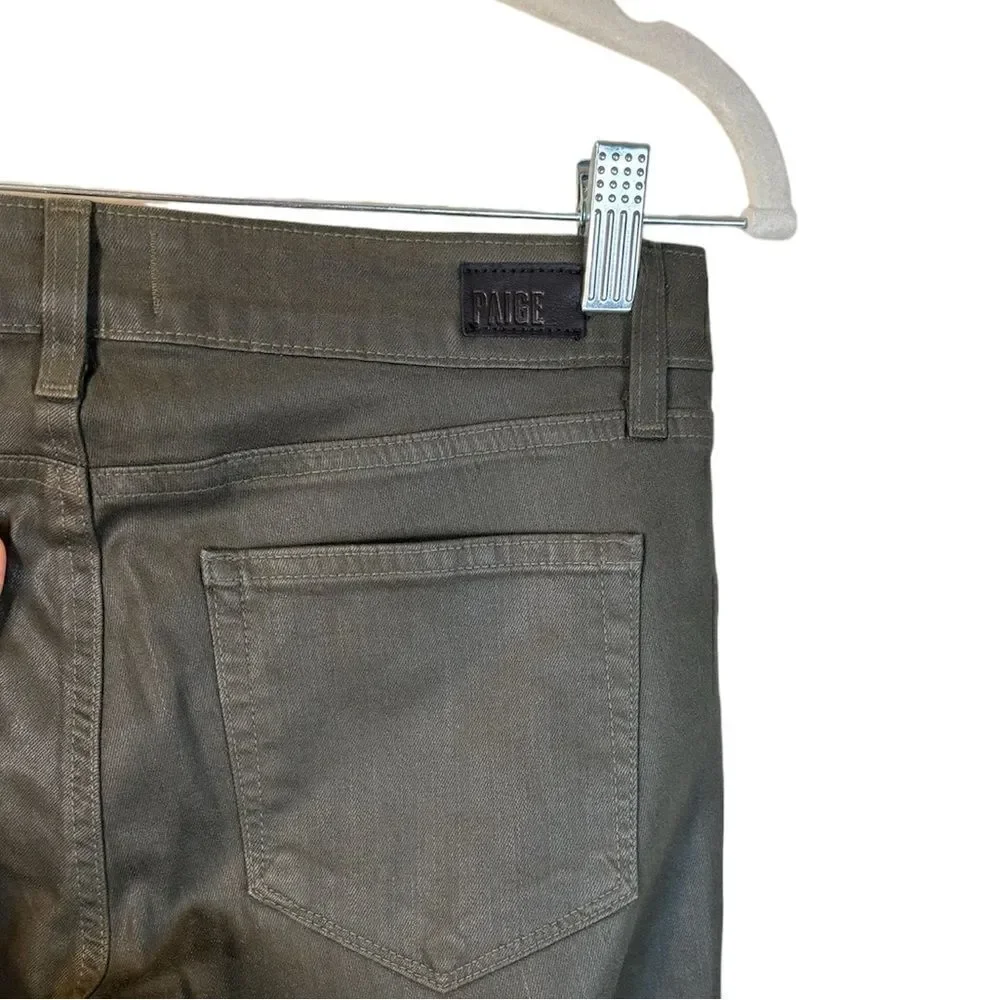 NWT Paige Verdugo Skinny Green Jeans Ankle Size 28